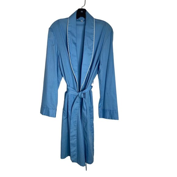 VINTAGE 70'S MEN'S SKY- BLUE BATHROBE SZ M - Picture 1 of 6